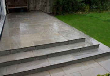 25 35mm Thick Kandla Grey Indian Paving Slabs Hereford Brick And